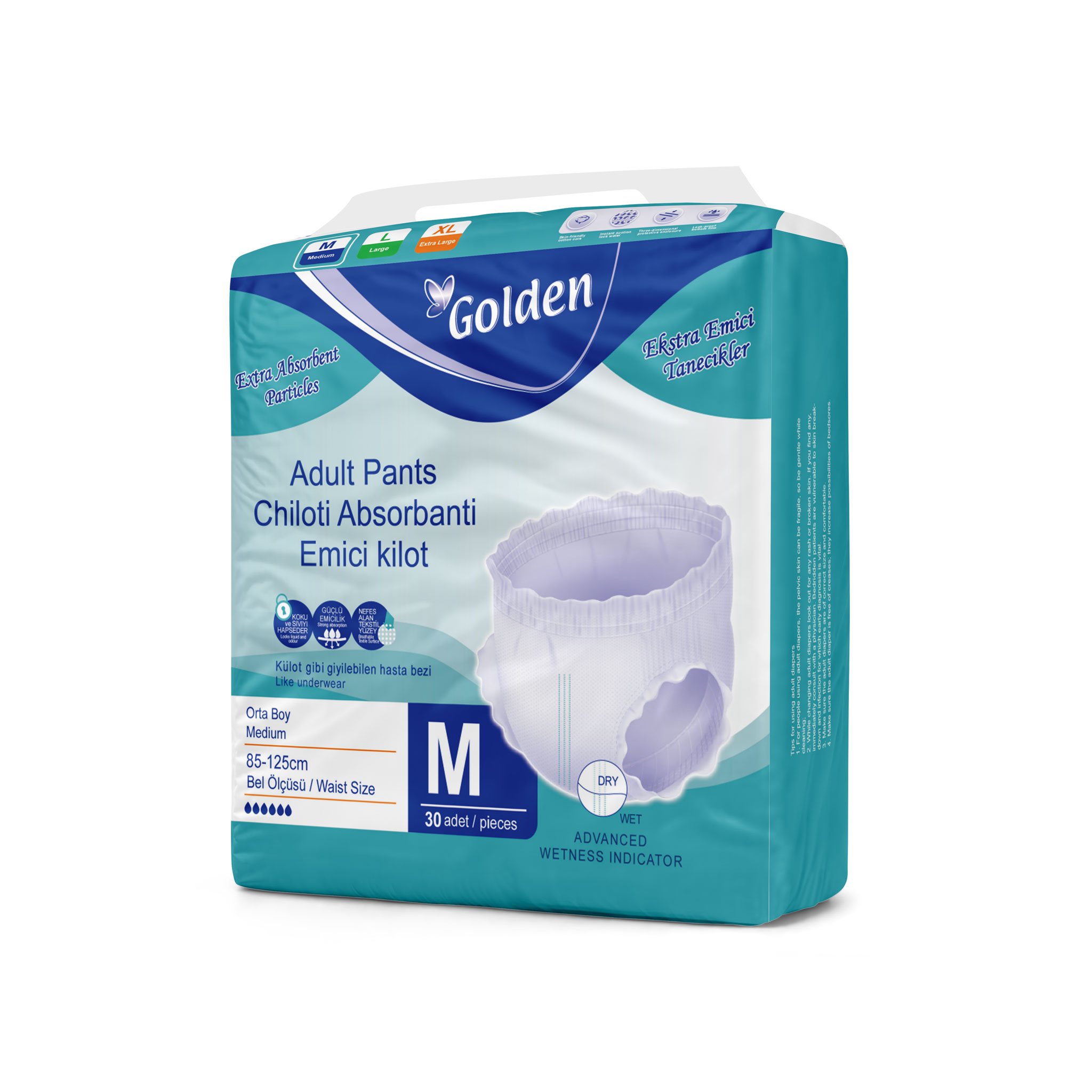 Golden Külotlu Yetişkin Hasta Bezi 30'lu Medium