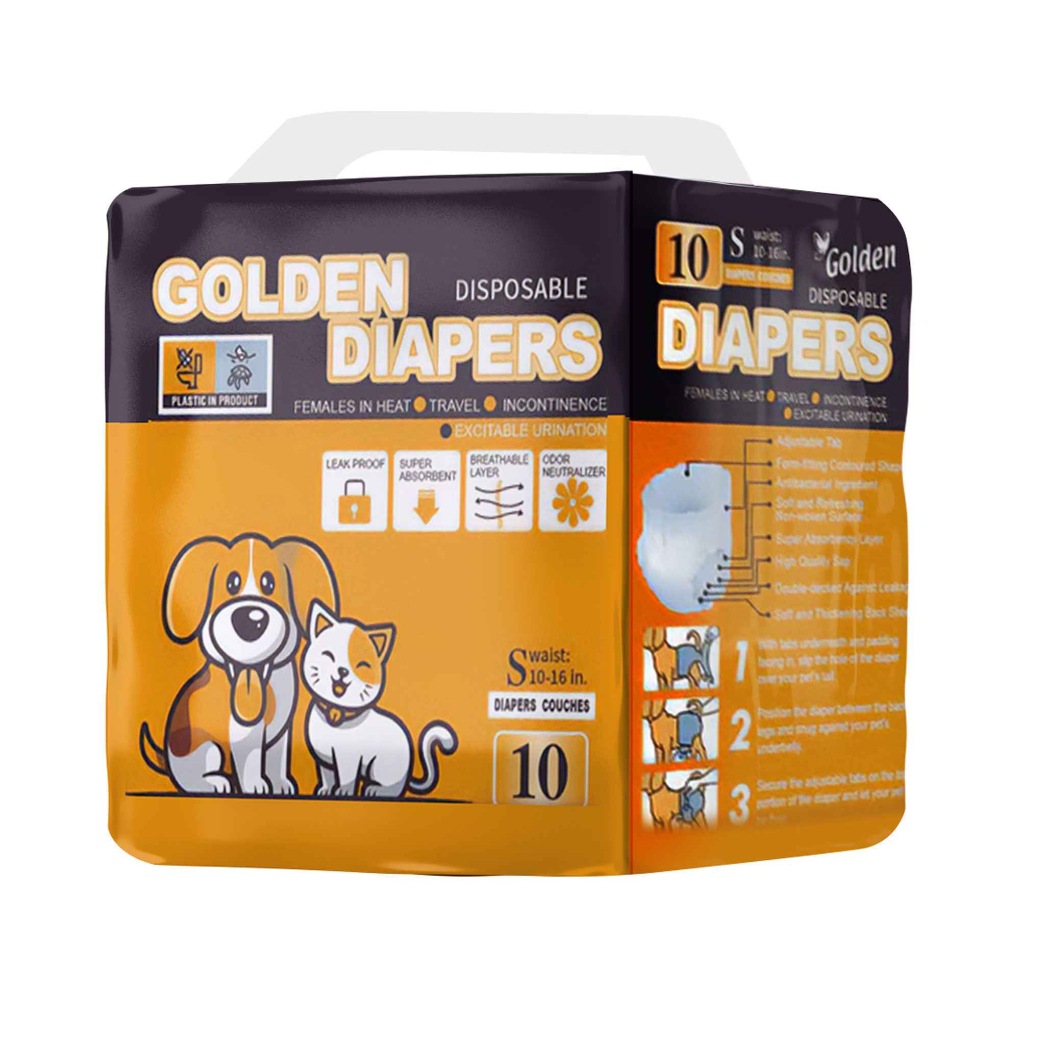 Golden Pet Diaper Small 10 pcs<br>